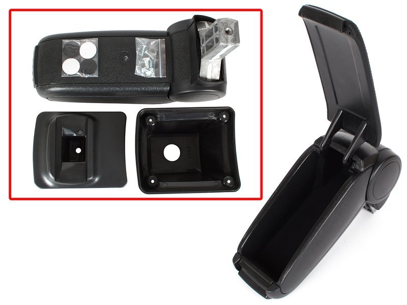 Armlehne Peugeot 308 I, schwarz, Öko-Leder