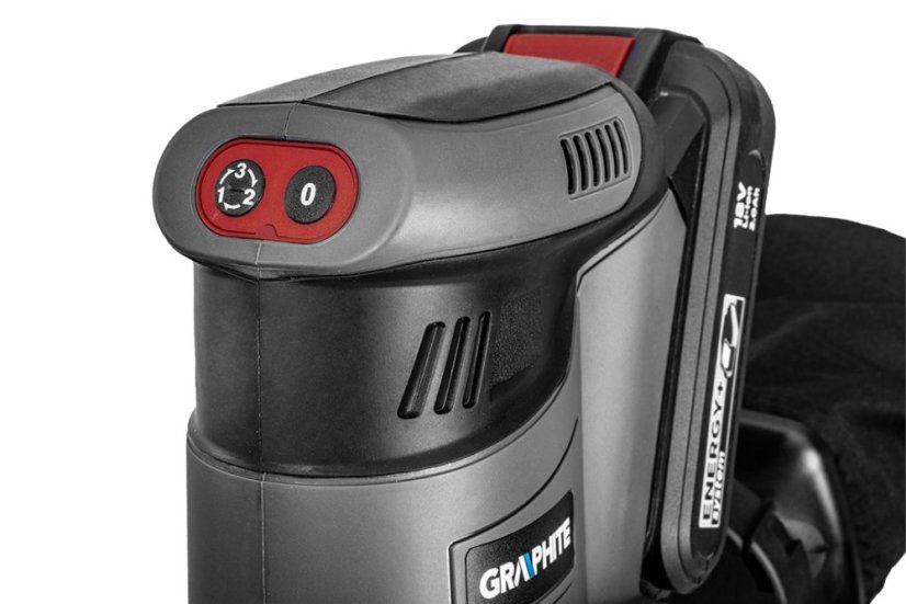 Ekscentrični brusilnik Energy+ 18 V, Li-Ion, steblo 125 mm, brez baterije 58G014