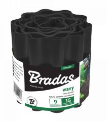 Hullámos műanyag ágyásszegély 10cmx9m fekete