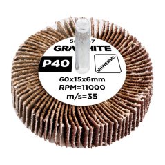 Lamelový kotouč 60 x 15 x 6 mm, P40 58T387