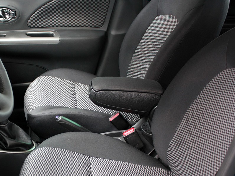 Könyöktámasz Nissan MICRA K13, fekete, öko-bőr