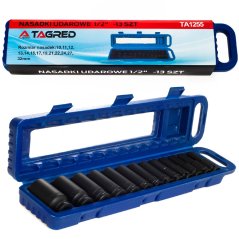 Nástrčné hlavice, šesťhranné, dlhé 78 mm 1/2", 13 ks TA1255