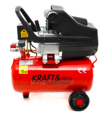 Compresor aer cu ulei 24L, 8 bar, 2.8 kW, 206 l/min, 220V, portabil, pentru atelier și auto – Kraft&Dele KD400