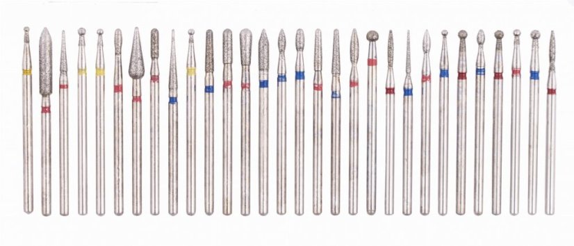 Diamantbit-Set für Nagelfräser 30 Stk. SUNONE