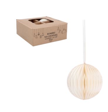 Ukrasne papirnate dekoracije Bijele 7 cm 4 komada