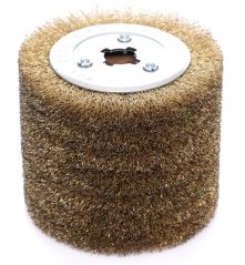 Valjasta žična krtača iz medeninastih žic, 120 × 100 × 0,3 × 19 mm TA4122