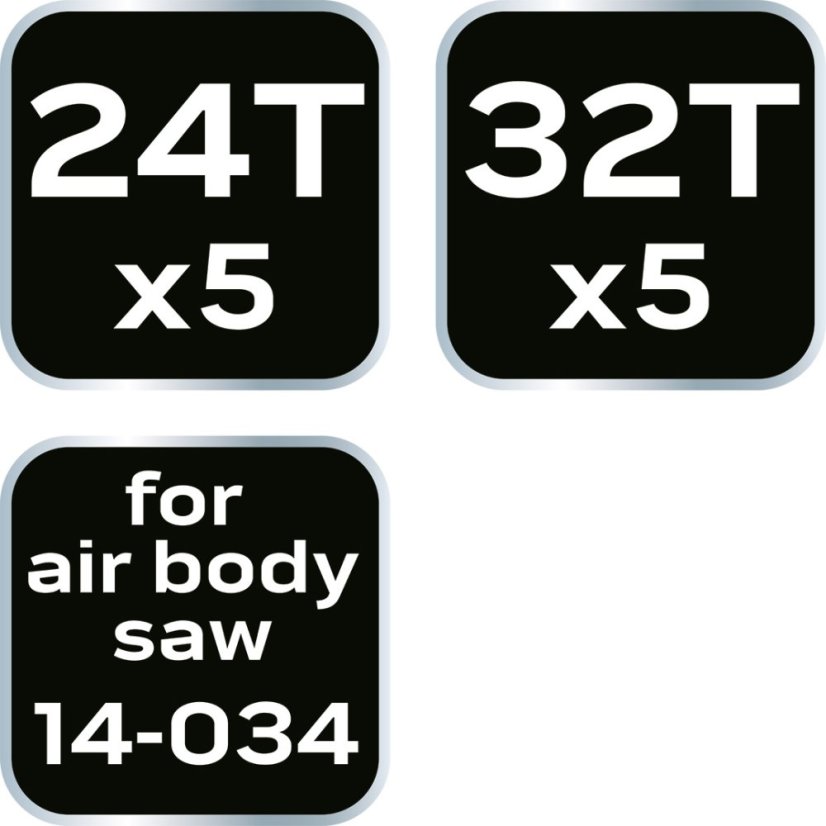 24T és 32T pengék a 14-034-hez, 10 darabos készlet. 14-034-401