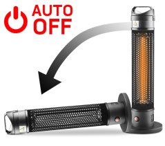 Radiantni grelnik 1000 W, stoječ, IP44, grelni element z ogljično žarnico 90-035