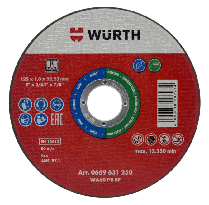 Trennscheibe fĂĽr rostfreien Stahl 125mm