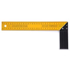 Truhlářský úhelník s hliníkovou patkou a stupnicí, 30 cm TA4106