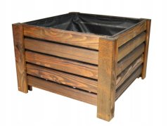 Fa virágláda barna 38x38x25cm