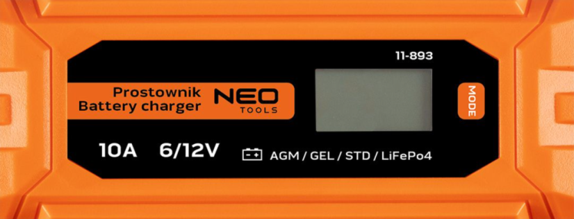 Auto punjač 10A / 160W, 3-200Ah, za kisele / AGM / GEL / LiFePo4 baterije 11-893
