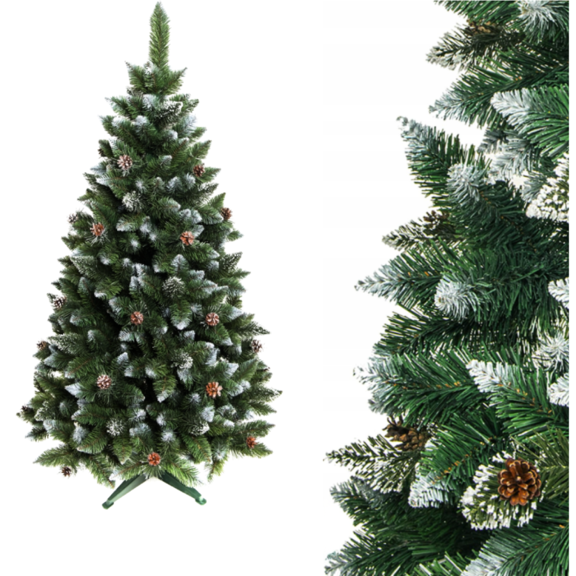 Karácsonyfa tobozokkal - Erdeifenyő 120cm Luxury Diamond