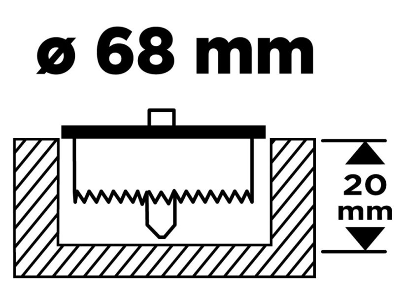 Cuțit pentru polistiren 68 mm 56T615