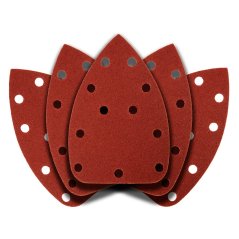 Brusni papir s čičak deltom 140 x 140 x 80 mm, K120, 5 kom, s rupama 54H013