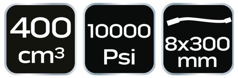 Ručni pištolj za podmazivanje 400 cm3 od 8x300 mm (10000 psi) 11-500