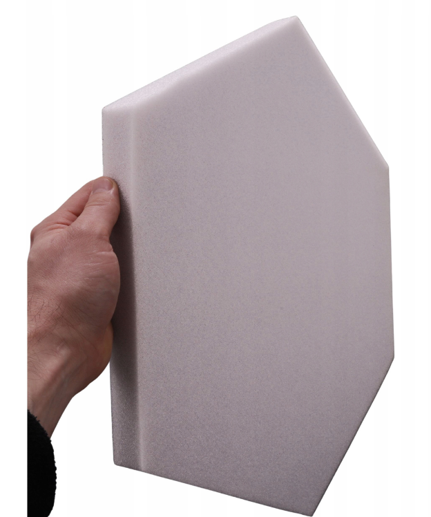 Akustična ploča heksagon 50x50 cm, debljina 3 cm, svijetlosiva