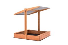 Pískoviště 120cm se stříškou impregnované + agrotextilie Grey SLIM