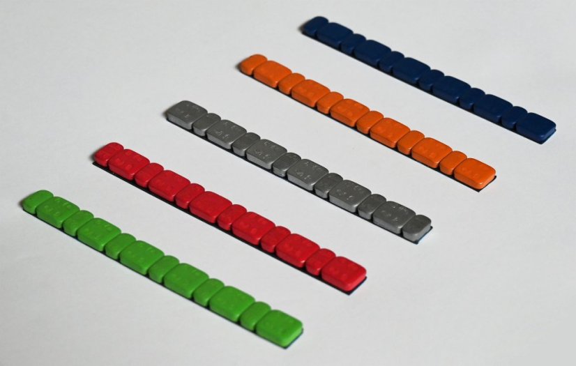 Centírozó súly öntapadós 2,5/ 5g  kék szalag