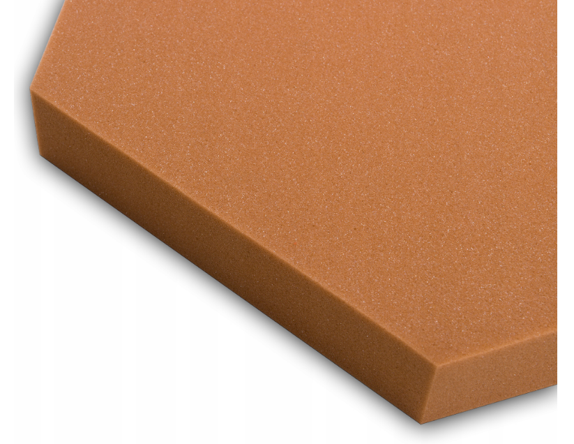 Akustický panel Hexagon 50x50cm, tloušťka 5cm, hnědý