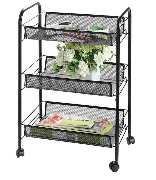 Kerekes polc Black Elegant