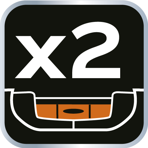 Aluminium-Wasserwaage, 2 Wasserwaagen, gefräste Bodenfläche, 150 cm 71-086