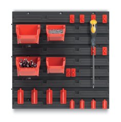 Perete pentru scule 39,5 x 39,5 cm + 4 cutii și mânere