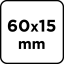 Laminált lemez 60 x 15 x 6 mm, P60 58T388