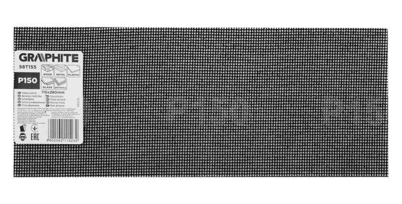 Brusni papir 115 x 280 mm, P150 58T155