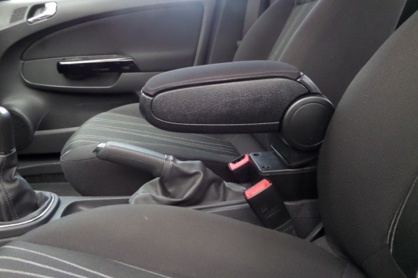 Armlehne Opel CORSA E, schwarz, Stoffbezug