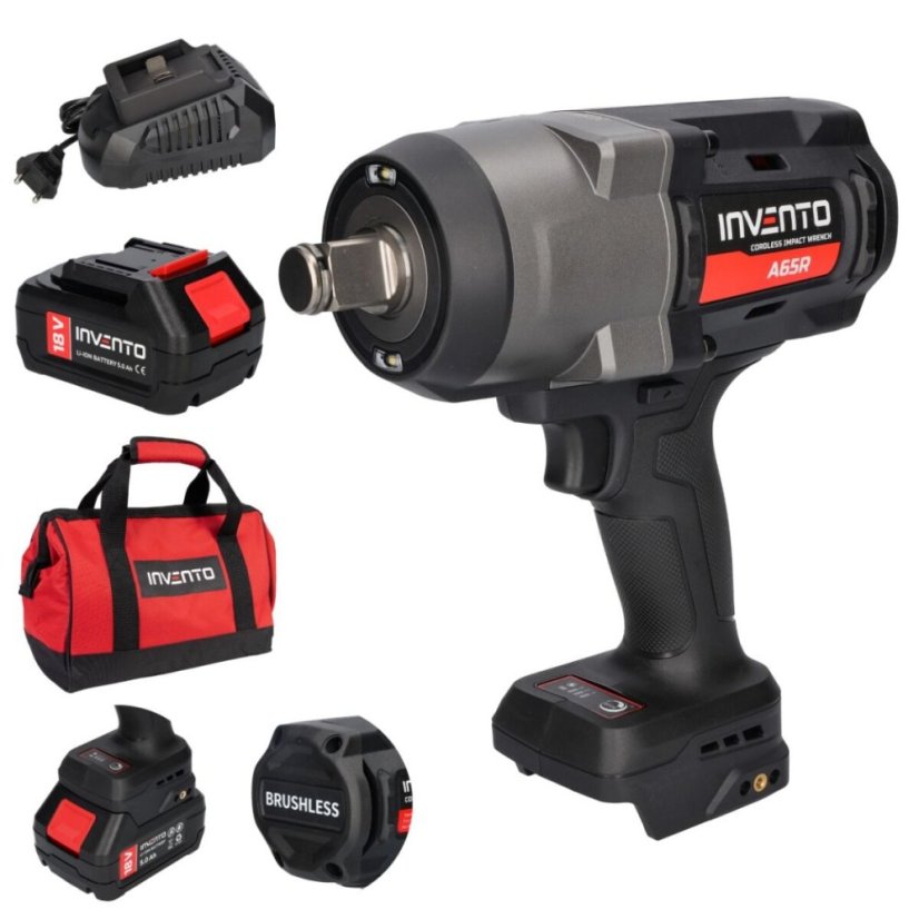 Akkuschlagschrauber 18V 1980 Nm + 2x4.0 Ah Akku A65R 3/4"