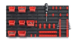 Perete pentru scule 78 x 39,5 cm + 8 cutii și mânere