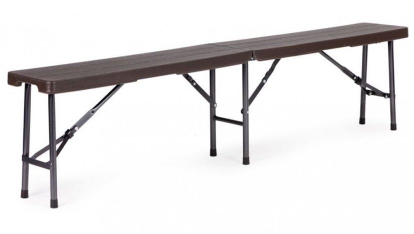 Catering készlet asztal + 2 pad 180cm Wooden Brown