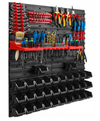 Panou pentru unelte 78x78cm + 32 cutii