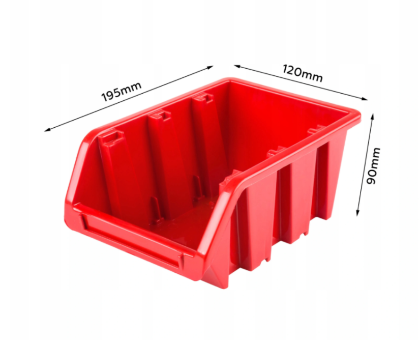 Zidna ploča za alat 39x39cm + 9 kutija RED