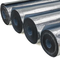 Podloga iz kavčuka z aluminijem samolepilna 9mm 50x100cm