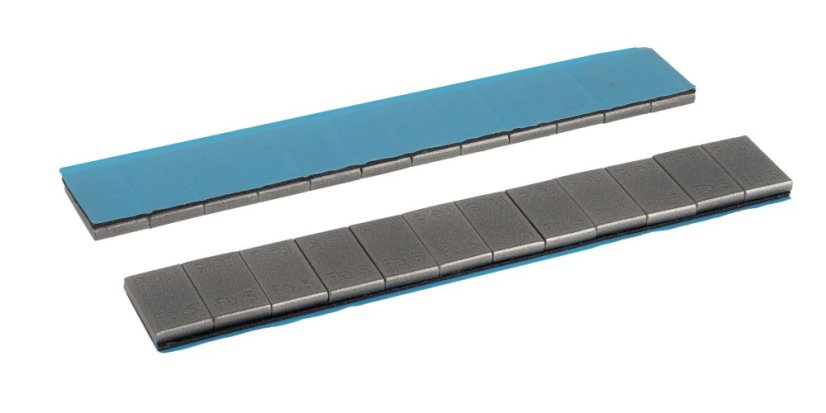ALU SLIM - FE 12 x 5g ljepljivi kotačić uteg kvadrat - ugljen siva 50 kom