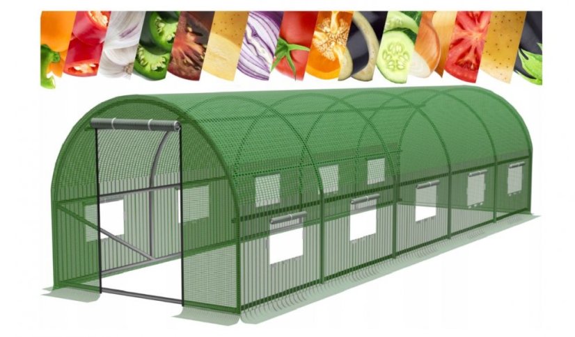 Garten Foliengewächshaus 3x8m mit UV-Filter