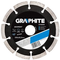 Dijamantni disk, 125 22,2 mm, segmentiran i laserski zavaren 57H606