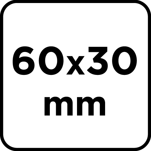 Laminált lemez 60 x 30 x 6 mm, P40 58T381