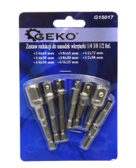 Fúró adapter készlet 8db 1/2" 1/4" 3/8" G15017