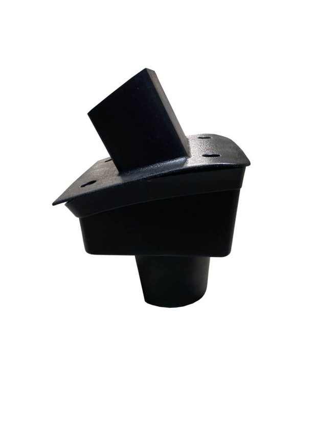 AUDI A4 (B6, B7) naslon za ruku, plastični adapter, crna, ekokoža s bijelim šavovima