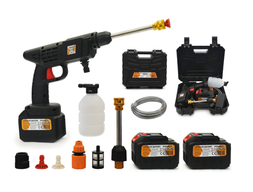 Magasnyomású mosó 21V + 2x akkumulátor 3,6Ah