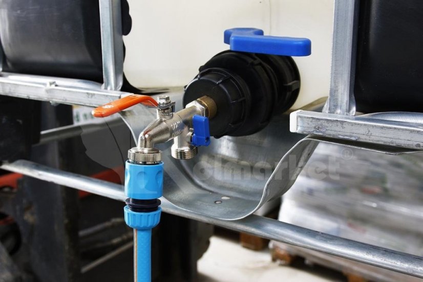 Robinet metalic pentru rezervor container de 1000L - IBC 61 MM PKR 1/2" CU CUPLE RAPIDE