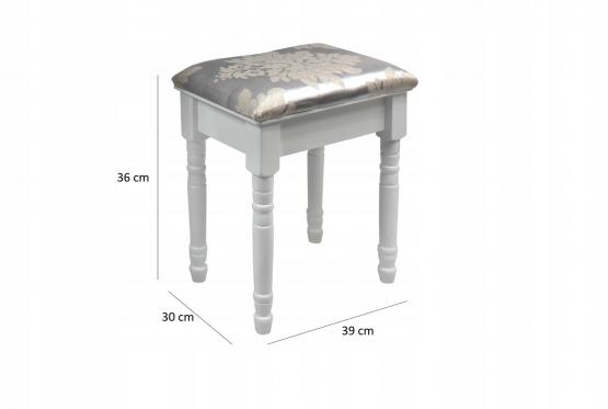 Fésülködőasztal LED tükörrel Katherine White