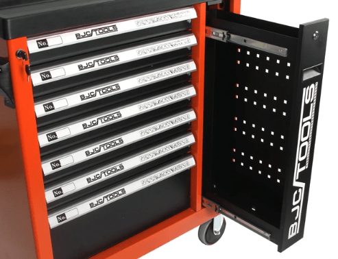 Количка за инструменти 298бр. - 7 чекмеджета и изтеглящ се рафт BJC