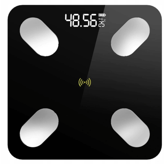 Analytische Personenwaage Bluetooth Black Shape