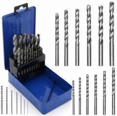 Fémfúrók, hengeres fúrók HSS 1-10 mm 19 darabos TA1315
