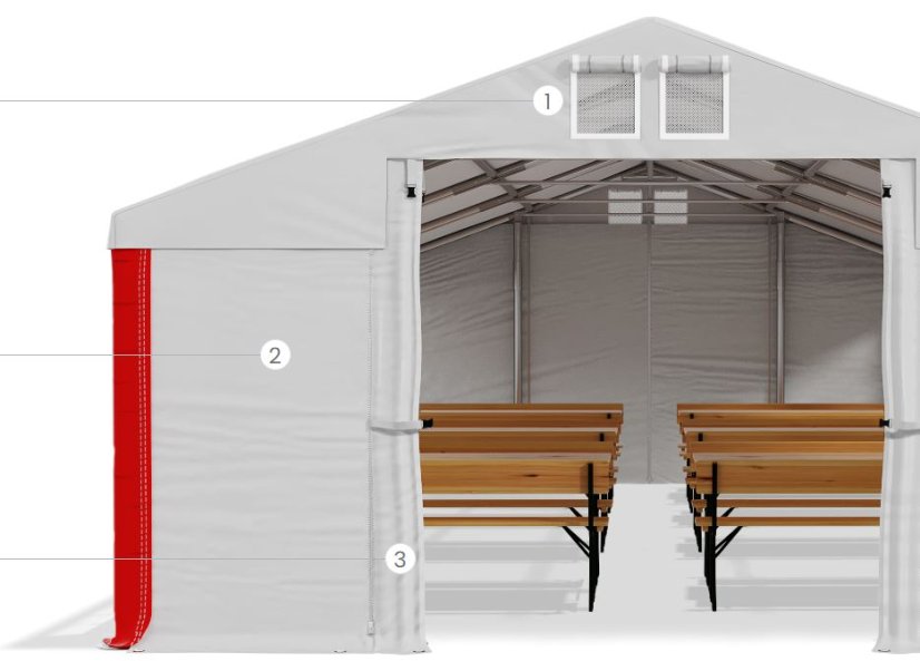 Cort de petrecere 3x6x2m PVC 560g Summer