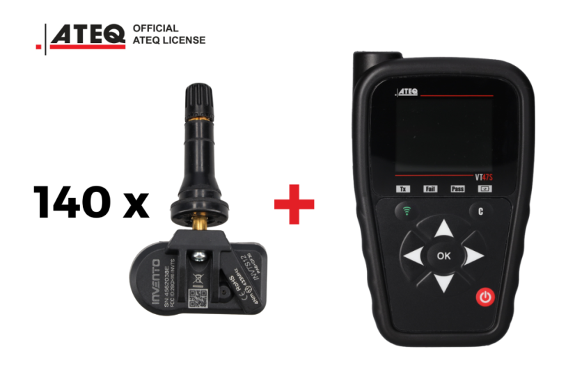 433/315 Europa USA MHz ALL-Sensor alu schwarz - 140Stk + ATEQ VT47S